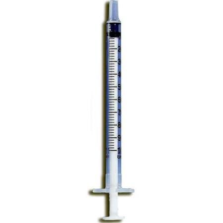 1mL Syringe with 25GA 1 Inch Needles - Luer Lock Tip - Low Deadspace
