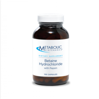 Betaine Hydrochloride with Pepsin, (100 capsules) (Metabolic Maintenance)
