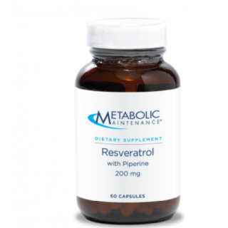 Resveratrol with Piperine 200mg (60 capsules) (Metabolic Maintenance) 