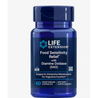 Food Sensitivity Relief with Diamine Oxidase (DAO) Vegan Caps - Life Extension