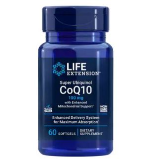Super Ubiquinol CoQ10 with Enhanced Mitochondrial Support 100mg (Life Extension) (60 capsules)