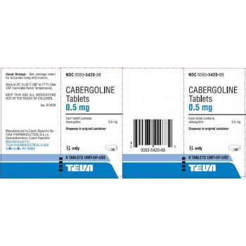 Cabergoline 0.5mg  (8 tablets)